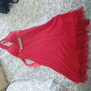 Red formal dress
